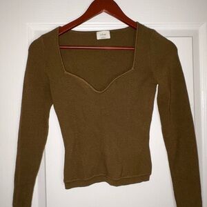 Wilfred Olive Knit Top
